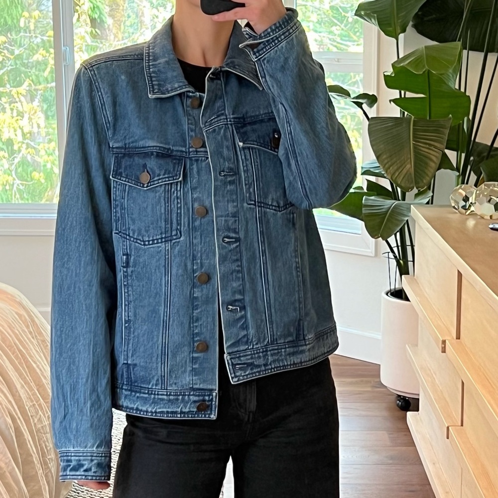 WHO WHAT WEAR Oversized Denim Jacket